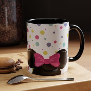 Taza de café de Minnie Mouse de Disney, regalo para amantes de Disney, taza de té de cerámica de Minnie, regalo de cumpleaños para ella, taza decorativa para cocina imagen 2