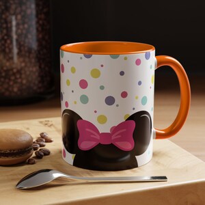 Taza de café de Minnie Mouse de Disney, regalo para amantes de Disney, taza de té de cerámica de Minnie, regalo de cumpleaños para ella, taza decorativa para cocina imagen 4