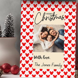 EDITABLE Magical Mickey Xmas Card, Merry Christmas Card, Magical Christmas Card, Editable Template
