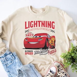 Retro McQueen Cars Shirt, Cars Movie T-Shirt, toddler Birthday Shirt, Cars Kids Tee, Toddler Birthday Cars Sweatshirt