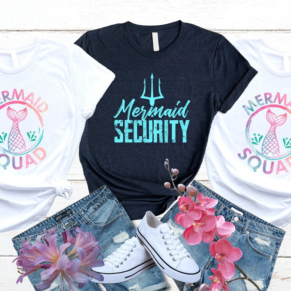 Mermaid Squad Shirt, Mermaid Security Shirt, Mermaid Dad Shirt, Mermaid Birthday Shirt, Mermaid Family Shirt, Matching Mermaid Shirts