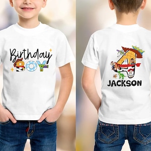 Custom Birthday Shirt, Movie Character Woody Birthday Boy Shirt, Space Character Birthday Girl Shirt, Birthday Girl Tee