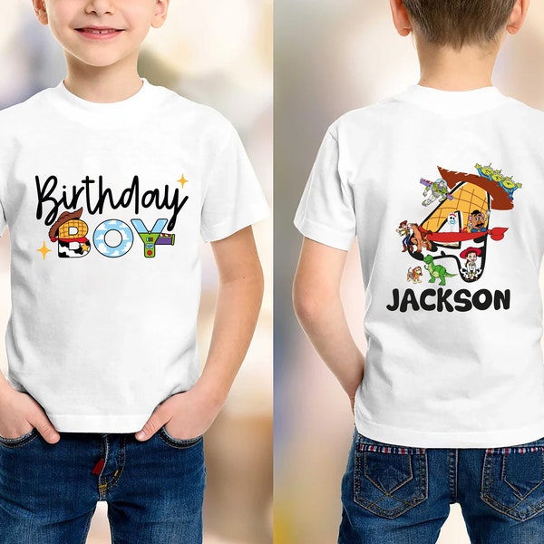 Custom Birthday Shirt, Movie Character Woody Birthday Boy Shirt, Space Character Birthday Girl Shirt, Birthday Girl Tee