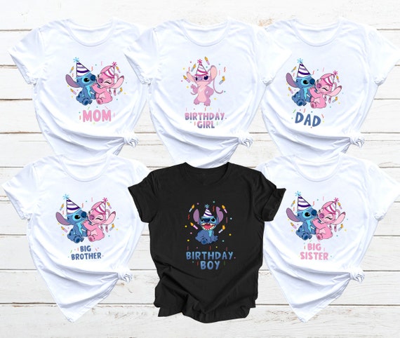 Camisas de cumpleaños de la niña de cumpleaños de Stitch, camisas de  cumpleaños de la familia Stitch, camisas de cumpleaños de puntada  personalizadas, camisa de cumpleaños de puntada rosa -  México