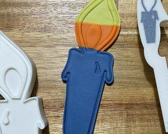 Candle Cookie Cutter with Optional Stamp - Dough, Icing, Fondant, Play-Doh - 3895