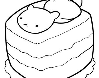 Cortador de galletas Kitty Cake con sello opcional - Masa, glaseado, fondant, Play-Doh - D596