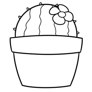 Topf Kaktus Ausstechform mit Optional Stempel - Teig, Glasur, Fondant, Play-Doh - B2G5