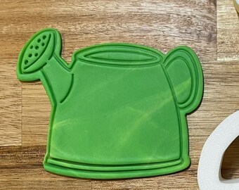 Watering Can Cookie Cutter with Optional Stamp - Dough, Icing, Fondant, Play-Doh - HDG9