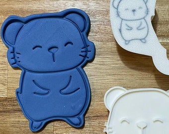 Mole Cookie Cutter with Optional Stamp - Dough, Icing, Fondant, Play-Doh - AECA