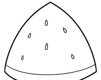 Watermelon Slice Cookie Cutter with Optional Stamp - Dough, Icing, Fondant, Play-Doh - F822