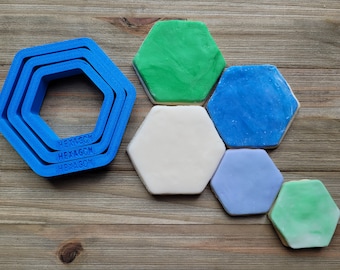 Hexagon Cookie Cutter - Dough, Icing, Fondant, Play-Doh - F4A7