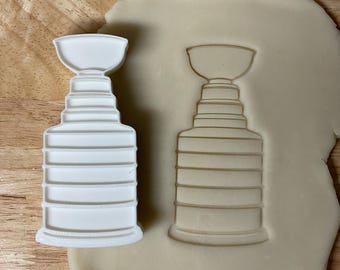 Stanley Cup Cookie Cutter with Optional Stamp - Dough, Icing, Fondant, Play-Doh - BH78
