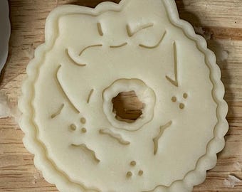 Wreath with Bow and Optional Stamp - Dough, Icing, Fondant, Play-Doh 3624