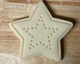 Star with Dots Cookie Cutter and Optional Stamp - Dough, Icing, Fondant, Play-Doh 6E85