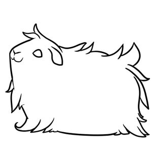 Long-Haired Hamster Cookie Cutter with Optional Stamp - Dough, Icing, Fondant, Play-Doh - H29A