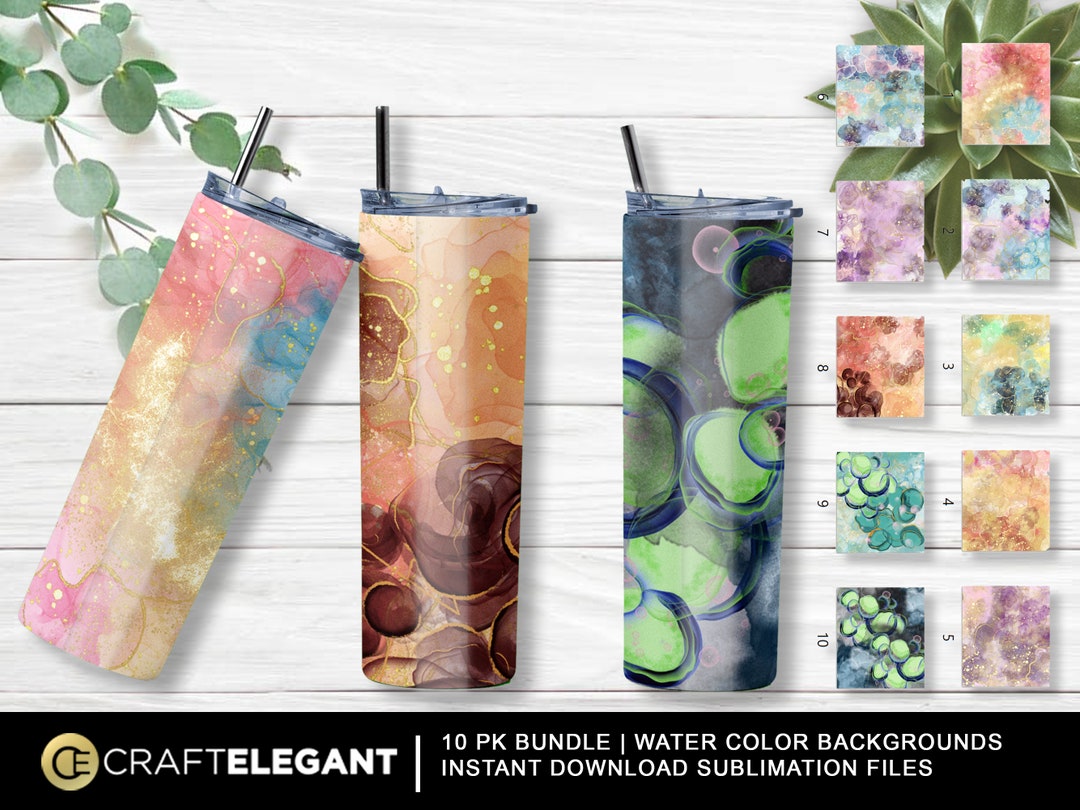 20 Oz Skinny Tumbler Wrap Bundle, Sublimation Design, Glitter Designs ...