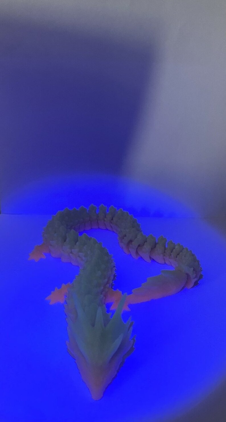 3D Printed Articulated Glowinthedark Dragon Etsy