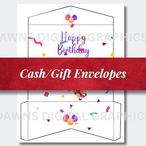 Happy Birthday Money Envelope | Printable Birthday Card | Greeting Card PDF | Instant Download | MEHB5-007