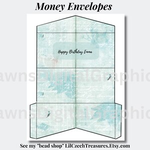 Beautiful Print-at-Home Money Envelope Template | Gift Cash in Style | PDF Download 8.5x11 inch ME-001