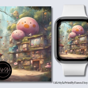 Pinky Children's Apple Watch Wallpaper | Instant Download | DIY Watch Face For Kids | SmartWatch Wallpaper Designs | SWP-011