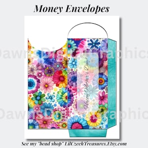 Any Occasion Money Envelope | Bright Cheerful Flower Mom Cash Envelope | Printable Envelope PDF | Instant Download | 1144