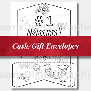 Happy Mothers Day Money Envelope | Happy Birthday for Mom Cash Envelope | Printable Envelope PDF | Instant Download | 1231