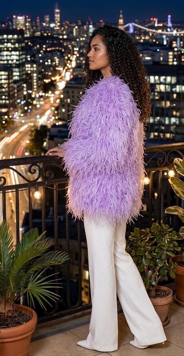 30” Ostrich Feather Coat - Made to Order - Etsy