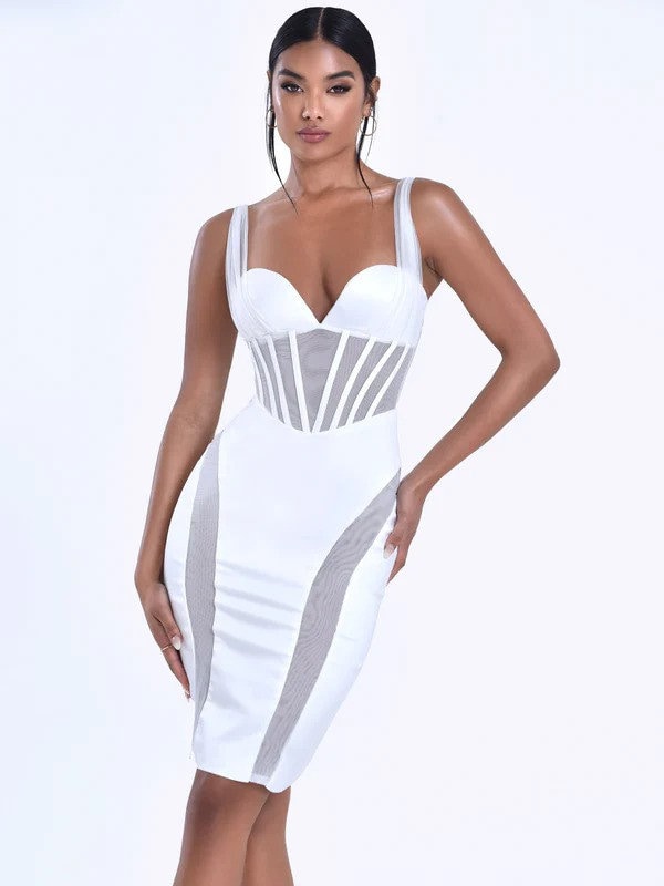 White Bandage Dress - Etsy White Bandage Dress - Etsy