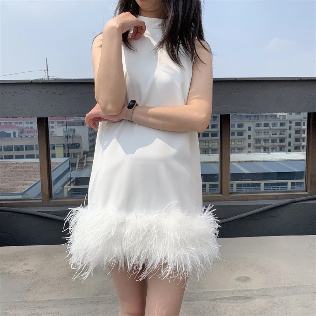DIY Feather Ostrich Mini Dress For Only $12 Quick & Easy DIY 