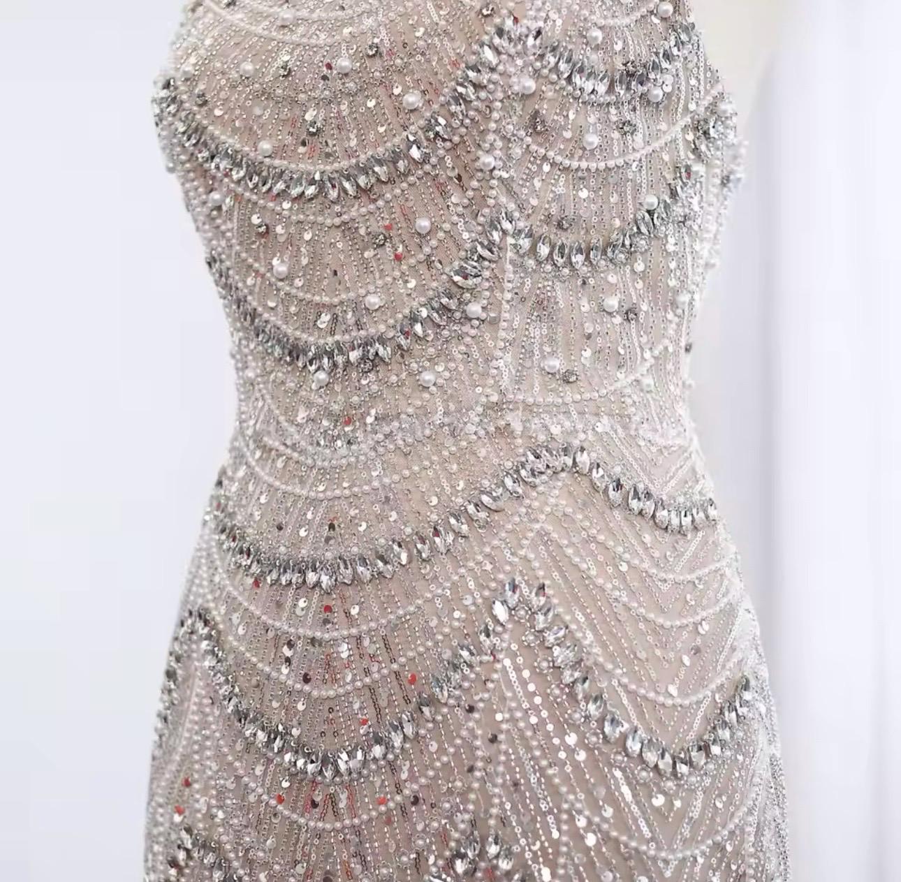 PEARL EMBELLISHED A LINE GOWN main image 0