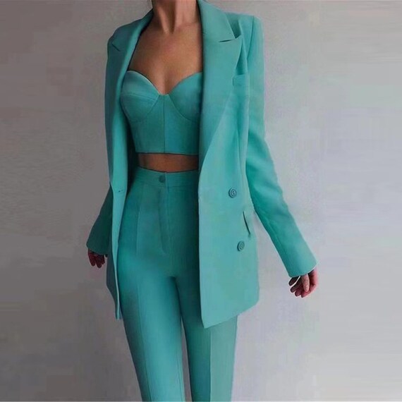 Chic Blazer, Bralette and Pant Set -  Canada