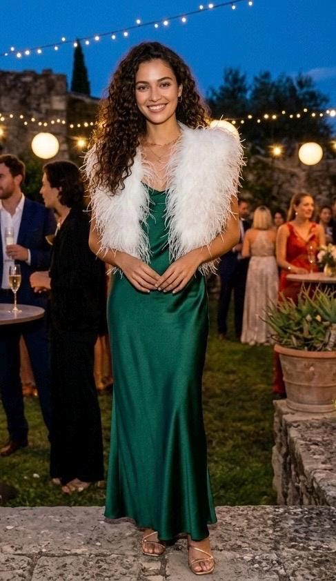 Green Feather Bolero