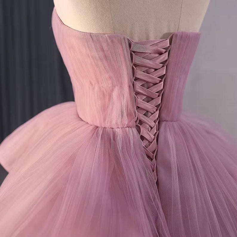 Sweetheart Neck Strapless Tulle Dress with Bow Peacock