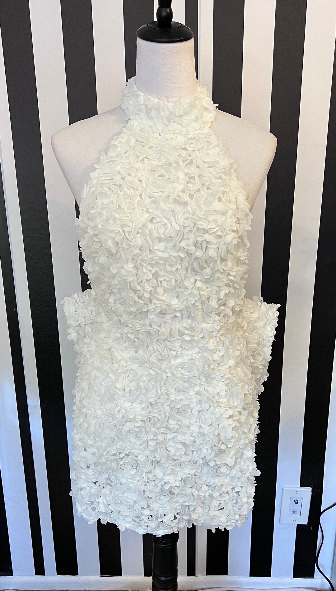 3D Floral Backless Dress main image 0