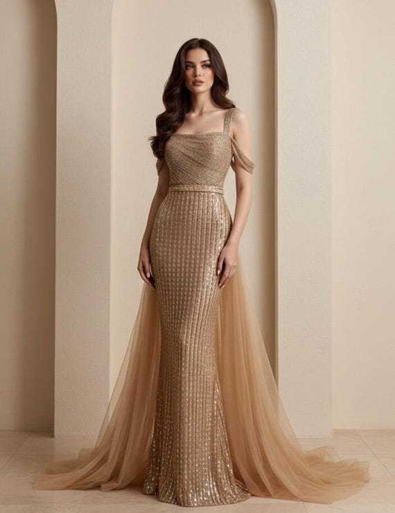 slim fit dress slacks Sequin Off The Shoulder Dress By Cinderella Divine main image 0