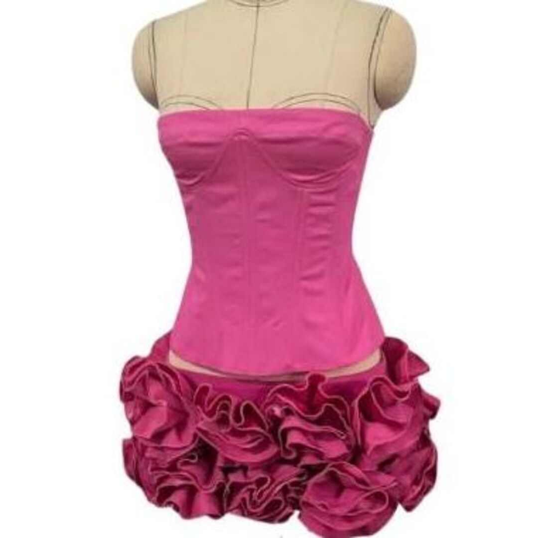 Sweetheart neck corset lace backless top main image 1