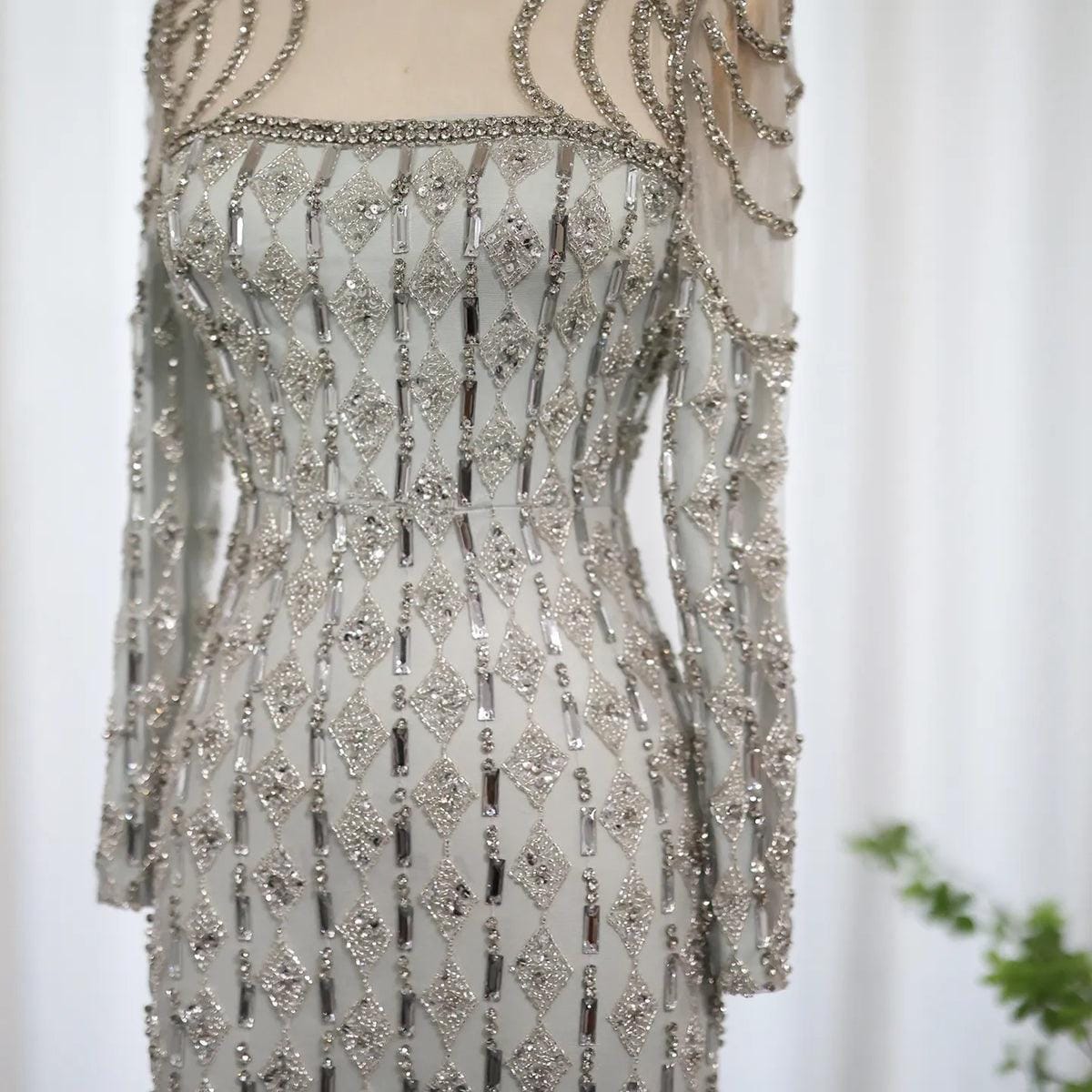 fitted lace wedding dress Tamina Long Sleeve Frill Trim Dress Floral Print Sage main image 0