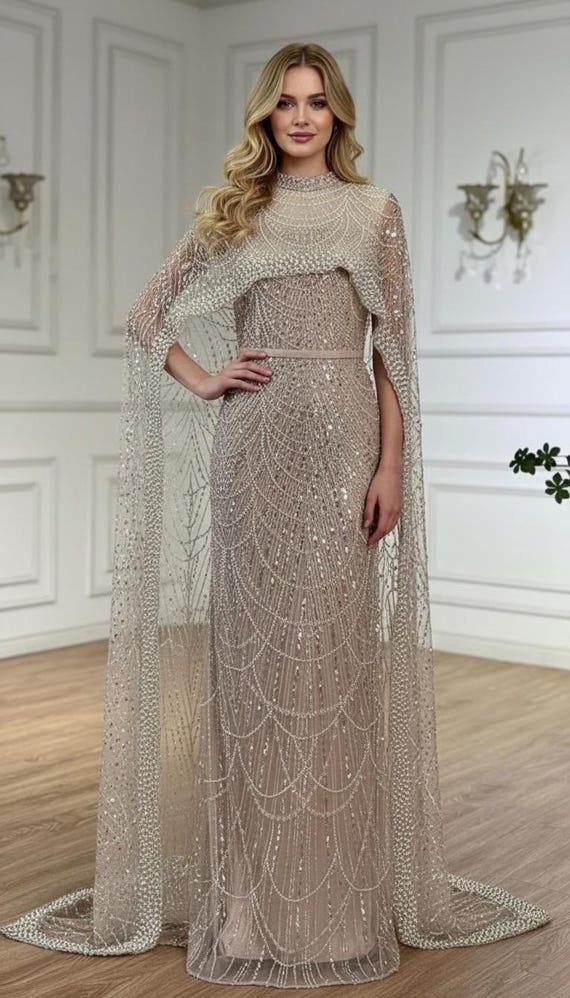 formal dresses with pearls Branddun Strapless Pearl Embellished Maxi Dress – Mew Mews