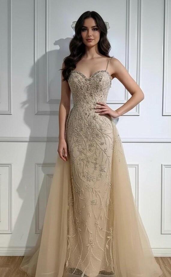white christmas dresses Self Portrait | Champagne Rhinestone Cut Out Midi Dress main image 1