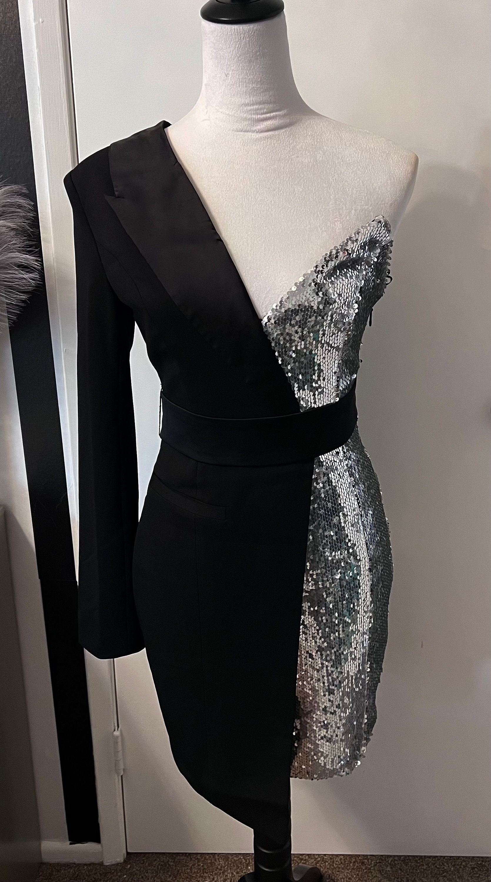 sequin blazer dress