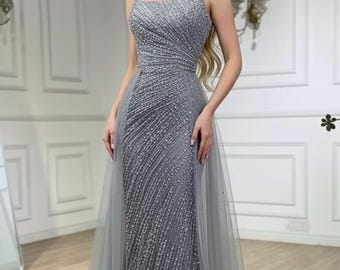 Silver Sequin Prom Dress, Long Evening Gown - Etsy Silver Sequin Prom Dress, Long Evening Gown - Etsy
