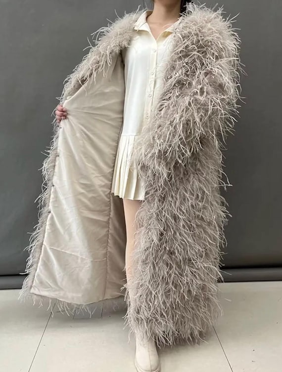 Floor Length Ostrich Feather Coat - Made to Order - Etsy