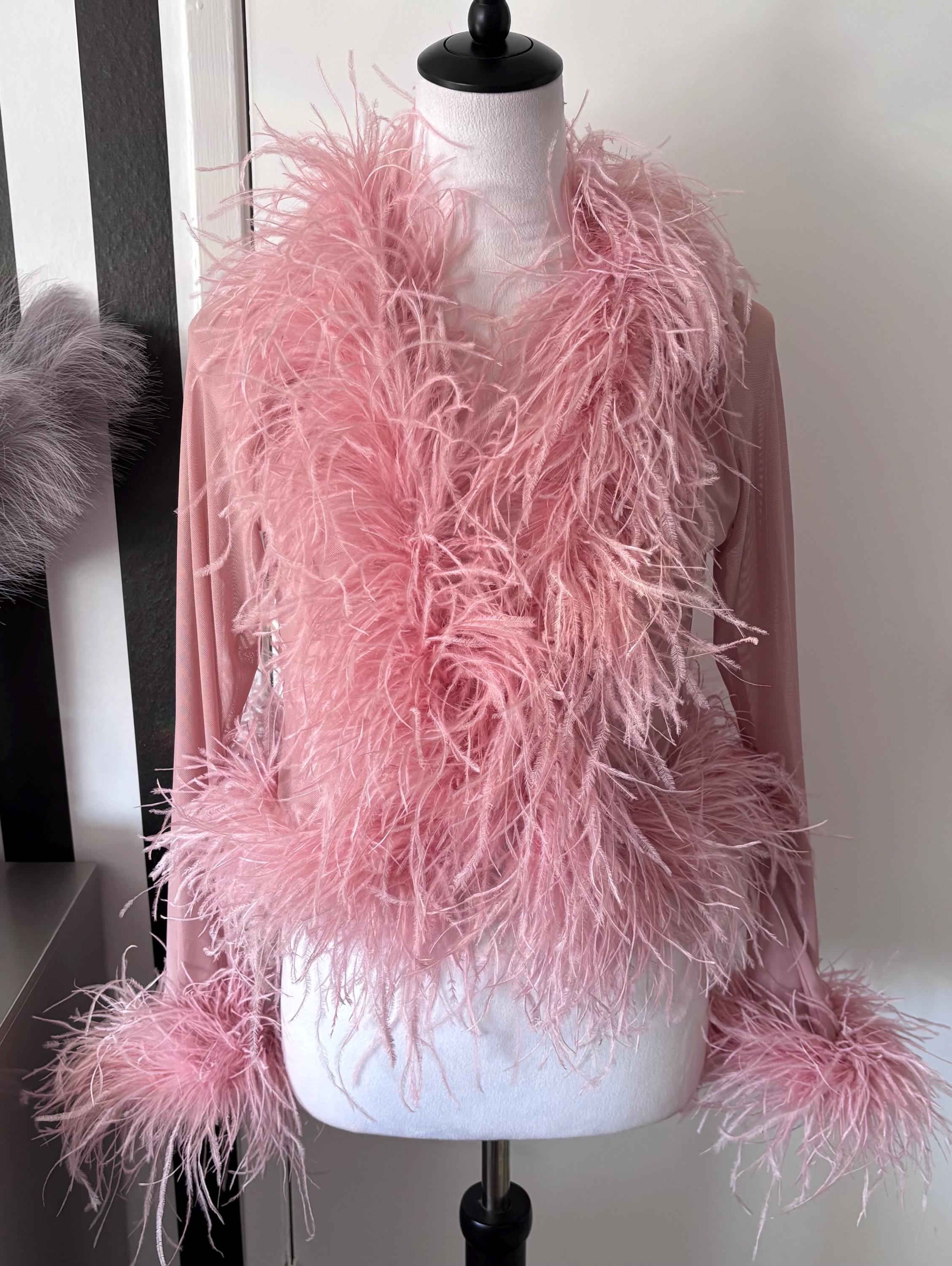 Lumignon original ♥feather ribbon op + cardigan【ピンク