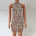 Trendy Sparkle One Sleeve Tuxedo Dress main image 1