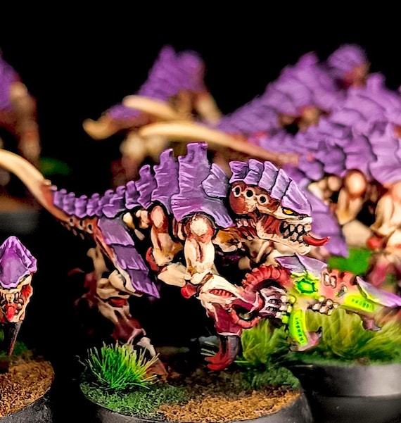 40K Termagants X10 Ripper X1 Leviathan Tyranid Warhammer Miniatures Dipinto - Foto 12