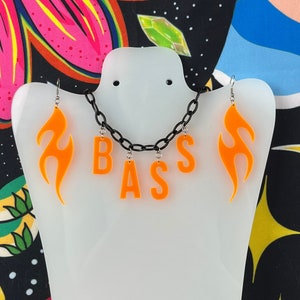 Bass Baddie Necklace/ Rave Necklace/ Festival Jewelry/ Rave accessories/ Festival Accessories
