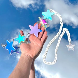 Star Child Belt: Iridescent Acrylic Rave Chain