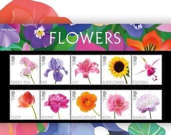 Flowers Presentation Pack (First HM King Charles III Stamps)