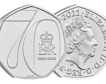 Queen Elizabeth II Platinum Jubilee 50p coin 2023 Uncirculated