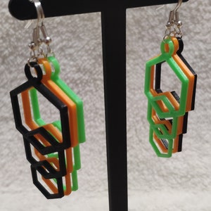 Hexagon Drop Earrings, Birthday Gifts for Her, gift for women who has everything, gift for her under 20, costume jewelry earrings, for girls